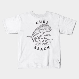 Kure Beach, NC Summertime Vacationing Mahi Mahi Big Head Fish Kids T-Shirt